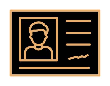 Tanımlama kartı vektör illüstrasyonu