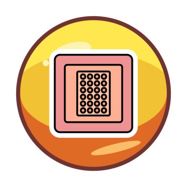 Nikotin Yaması ikon vektör illüstrasyon tasarımı