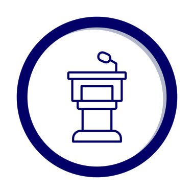 Podyum simgesinin vektör illüstrasyonu 