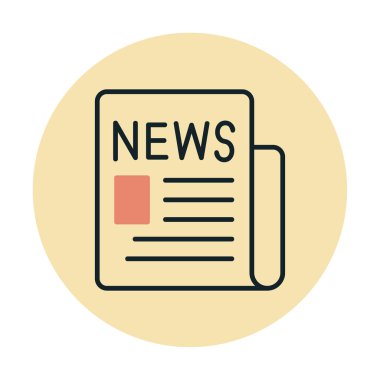 gazete simgesi vektör illüstrasyon tasarımı