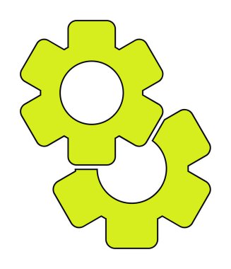 Gears'ı web simgesi, vektör çizim 