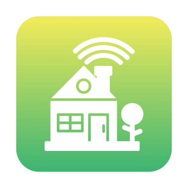 Akıllı Ev simgesi, vektör illüstrasyonu