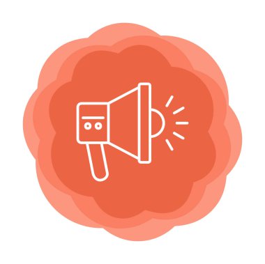 megafon simgesi vektörü web ve mobil tasarımınız için beyaz arkaplanda izole edilmiş, megafon logosu konsepti 