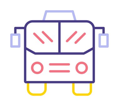 bus simgesi, vektör illüstrasyonu