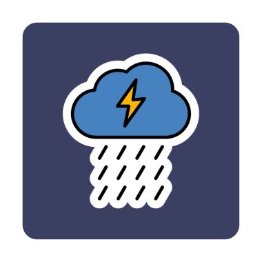 yağmur simgesi, vektör illüstrasyonu  