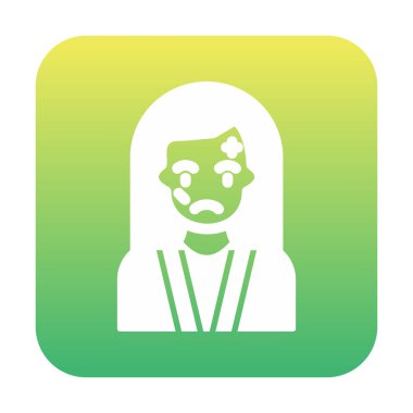 Yaralı kadın ikonu, kayıp kadın, vektör illüstrasyonu