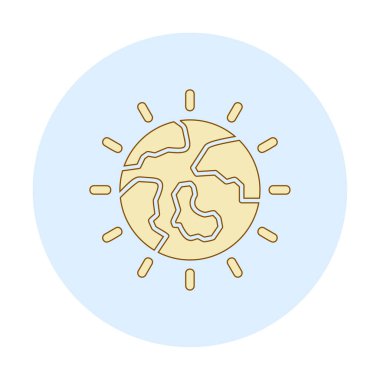 Dünya Günü ikon vektör illüstrasyonu