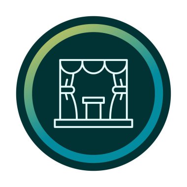 sahne ikonu vektör illüstrasyonu