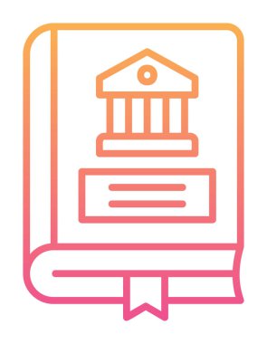 Tarih kitabı simgesinin vektör illüstrasyonu