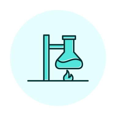 Basit Kimyasal Deney simgesi, vektör çizimi