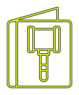 Çekiç ve Katalog ikonu vektör çizimi