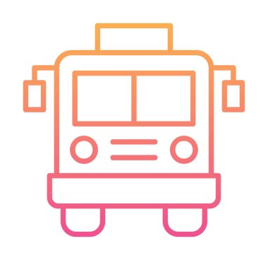 bus simgesi, vektör illüstrasyonu