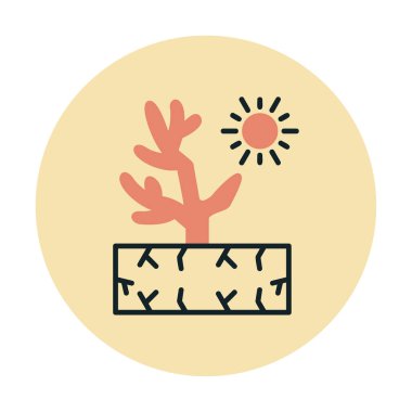 Mercan simgesi vektör illüstrasyonu