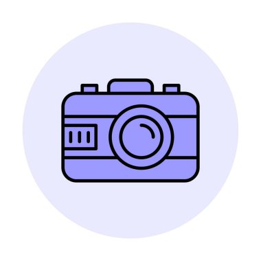 fotoğraf makinesi simgesi, vektör illüstrasyonu 