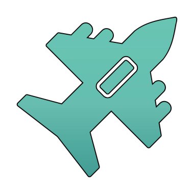 düzlem ikonu vektör illüstrasyonu