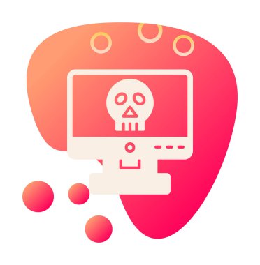 Bilgisayar korsanlığı simgesi, basit bir stil. vektör