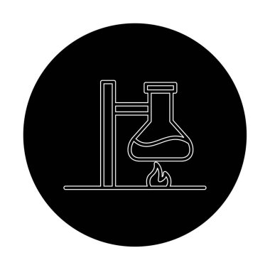 Basit Kimyasal Deney simgesi, vektör çizimi