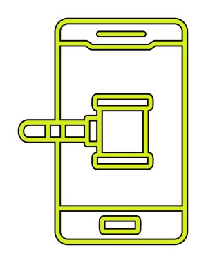 akıllı telefon simgesi, vektör illüstrasyonu basit tasarım