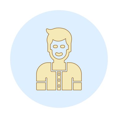 Avatar man simgesi, vektör illüstrasyonu  