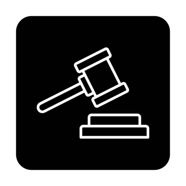 düz adalet yasası ikonu vektör illüstrasyonu