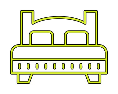 Yatak simgesinin vektör illüstrasyonu