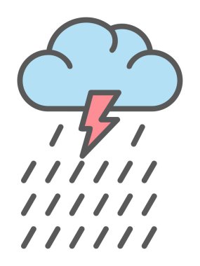 yağmur simgesi, vektör illüstrasyonu  