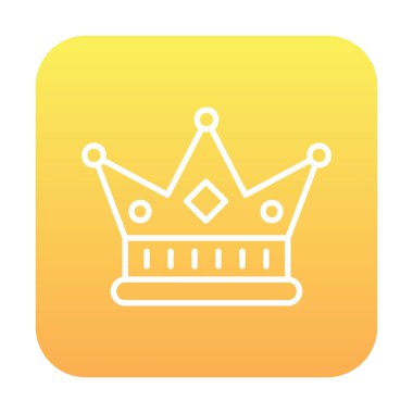 Taç. Web simgesi basit illüstrasyon tasarımı