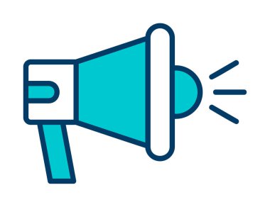 megafon simgesi vektörü web ve mobil tasarımınız için beyaz arkaplanda izole edilmiş, megafon logosu konsepti 