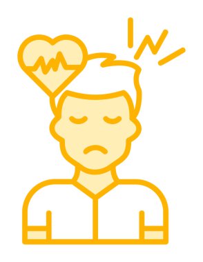 Taşikardi. Web simgesi basit illüstrasyon 