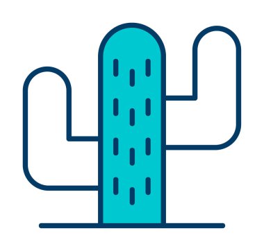 Kaktüs simgesi, basit tasarım çizimi  