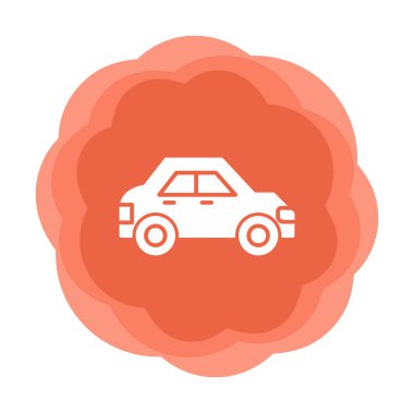 Araba düz simgesi. Vektör çizim 