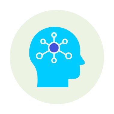 Psikoloji işaret tasarımlı beyin simgesi