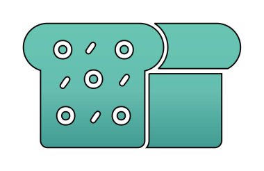 Gıda simgesi, Ekmek 'in vektör illüstrasyonu                    