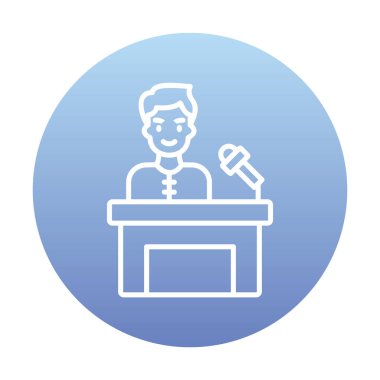 Basın Konferansı vektör illüstrasyonu