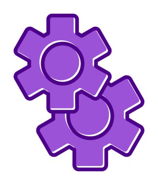 Gears'ı web simgesi, vektör çizim 