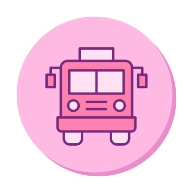 bus simgesi, vektör illüstrasyonu