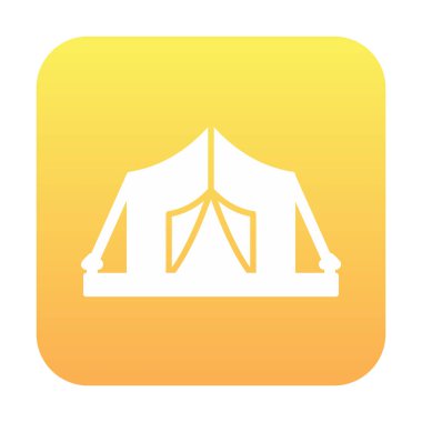 çadır simgesi, vektör çizimi  