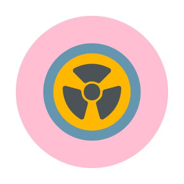 Radyasyon işareti. Web simgesi basit tasarım