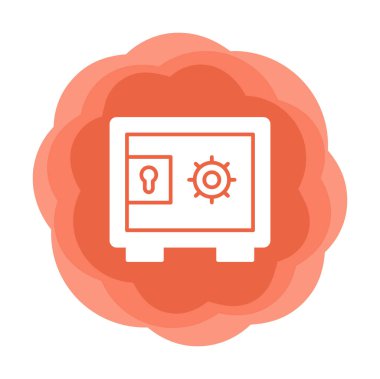 Güvenli kutu simgesi, vektör illüstrasyonu 