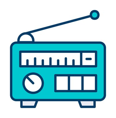 radyo simgesi web basit illüstrasyon
