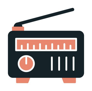 radyo simgesi web basit illüstrasyon