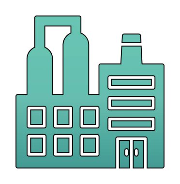 Factory icon, vector illustration simple design