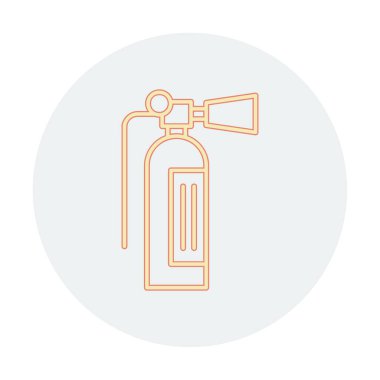 Düz yangın söndürücü. Web simgesi vektörü