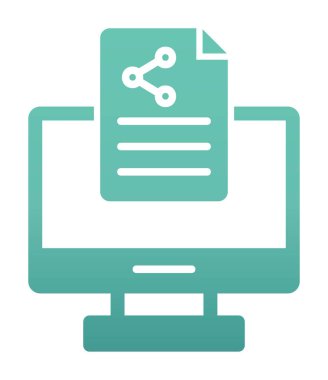 Simge vektör çizimi paylaşım dizaynlı bilgisayar