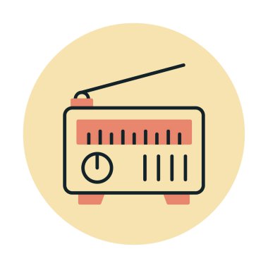 radyo simgesi web basit illüstrasyon