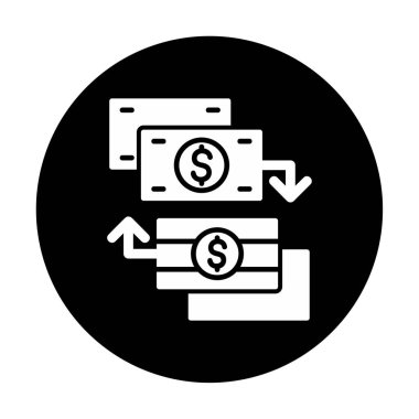 para değişimi simgesi, vektör illüstrasyonu 