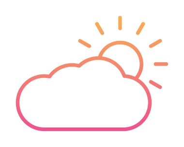 Hava durumu simgesi, vektör illüstrasyonu 