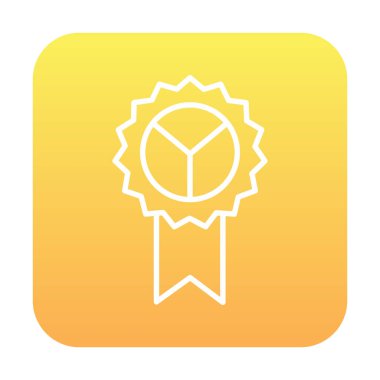 Rozet. Web simgesi basit illüstrasyon              