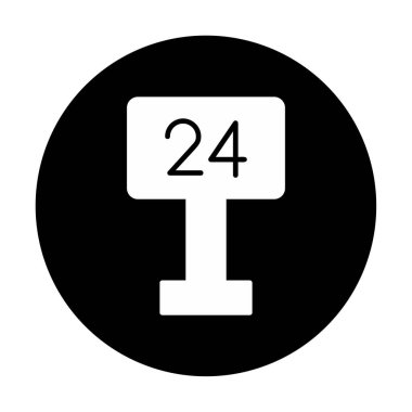 24 saat simge vektör çizim