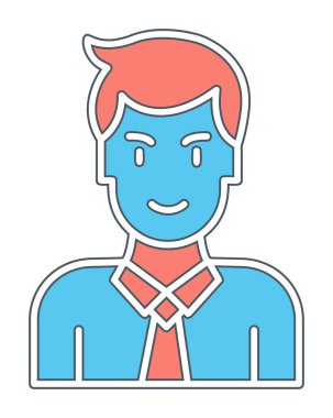 Man web simgesi, vektör illüstrasyonu 